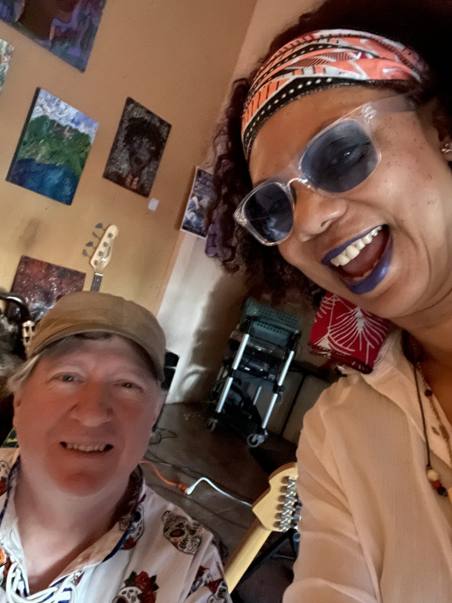 Gisela and Tim hamming it up for the camera at Integri-tea